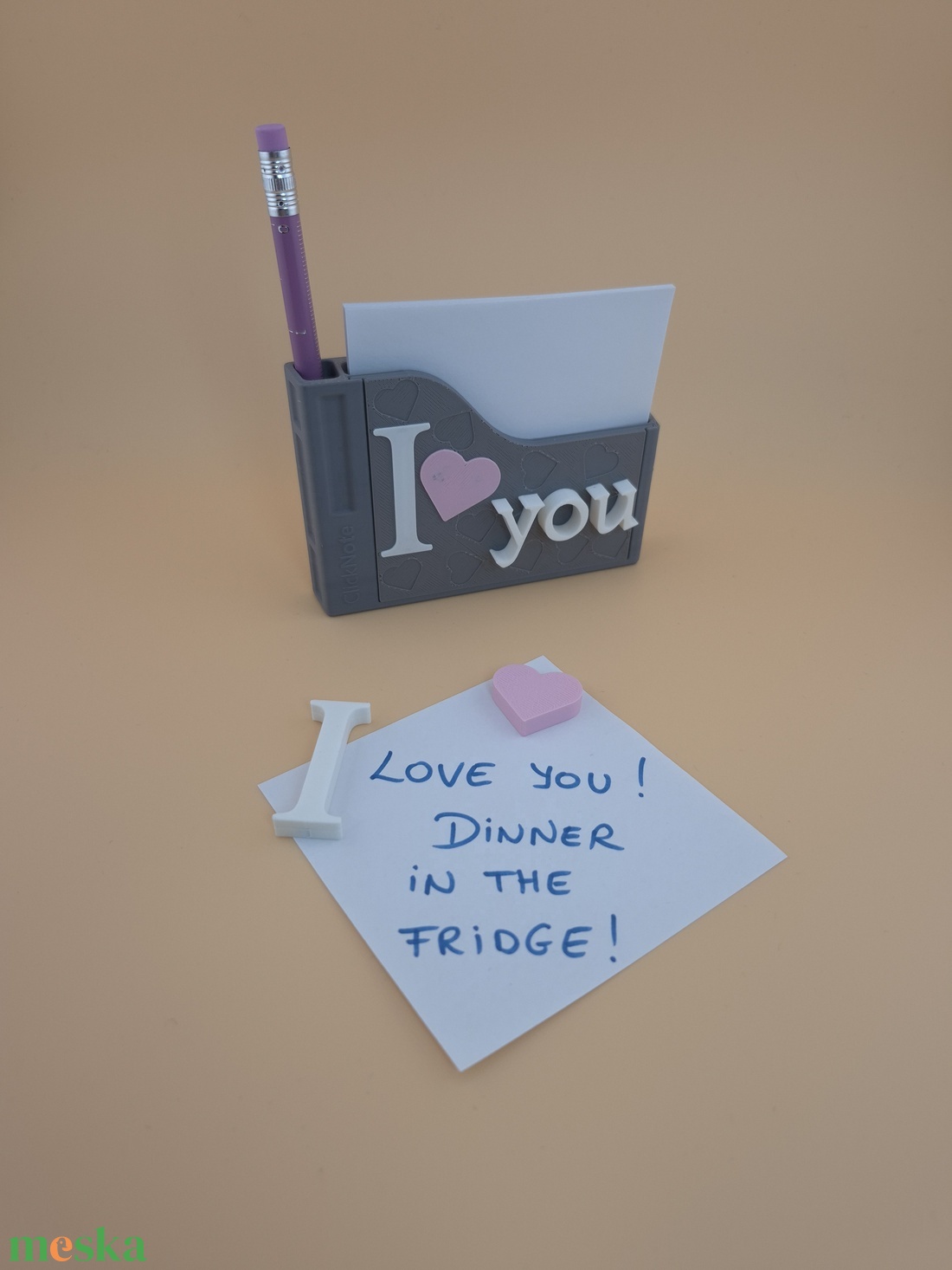 I  YOU � Interaktív mágneses üzenőfal Valentin-napra - Scandinavian - otthon & életmód - konyhafelszerelés, tálalás - konyhai dekoráció - hűtőmágnes - Meska.hu