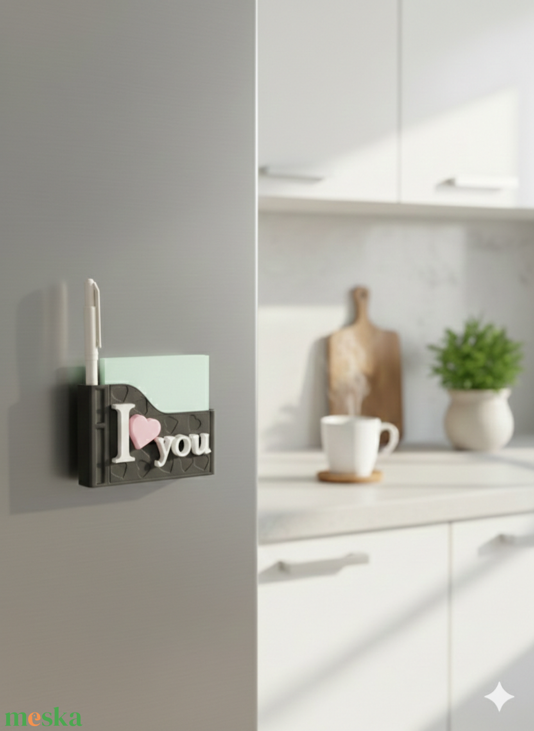I  YOU � Interaktív mágneses üzenőfal Valentin-napra - Scandinavian - otthon & életmód - konyhafelszerelés, tálalás - konyhai dekoráció - hűtőmágnes - Meska.hu