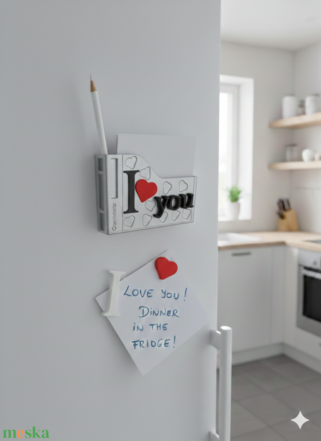 I  YOU � Interaktív mágneses üzenőfal Valentin-napra - Luxury - otthon & életmód - konyhafelszerelés, tálalás - konyhai dekoráció - hűtőmágnes - Meska.hu