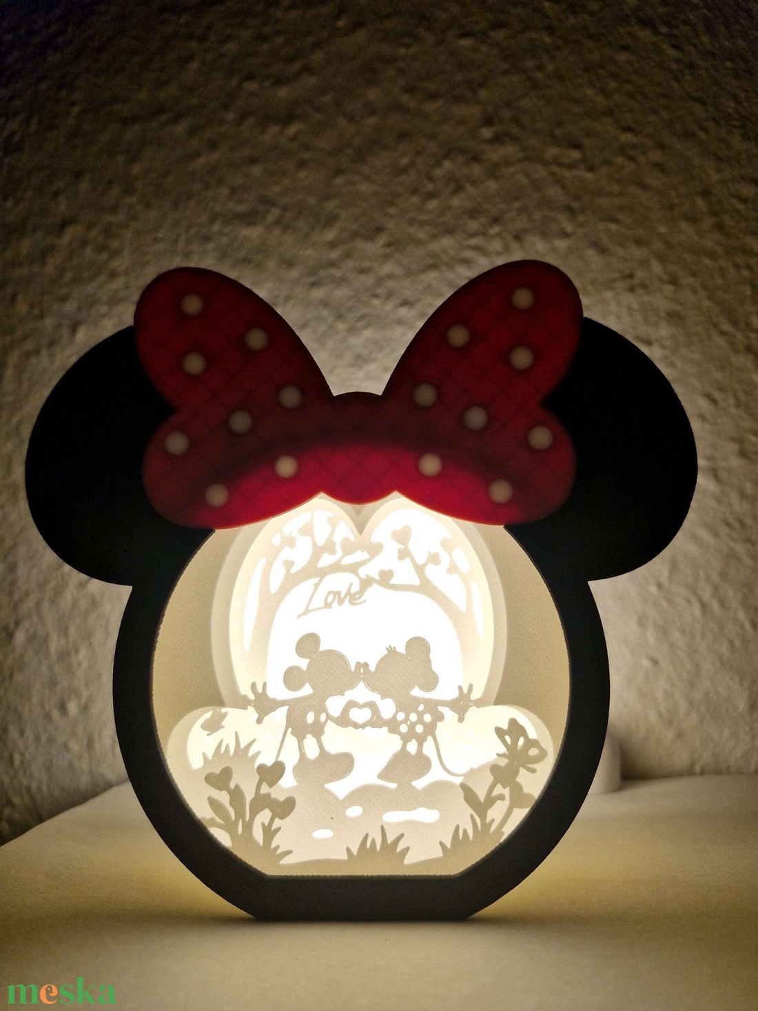 Minnie Egér Lámpa - otthon & életmód - dekoráció - asztal és polc dekoráció - asztaldísz - Meska.hu