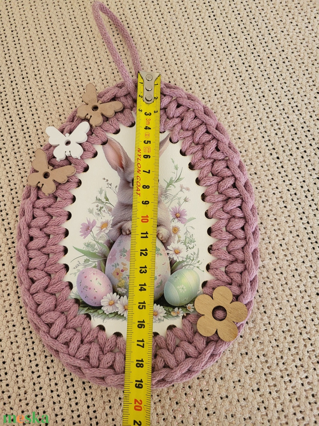 Húsvéti ajtódísz - ünnepi díszek, dekorációk - húsvéti díszek és dekorációk - húsvéti abrosz, terítő - Meska.hu