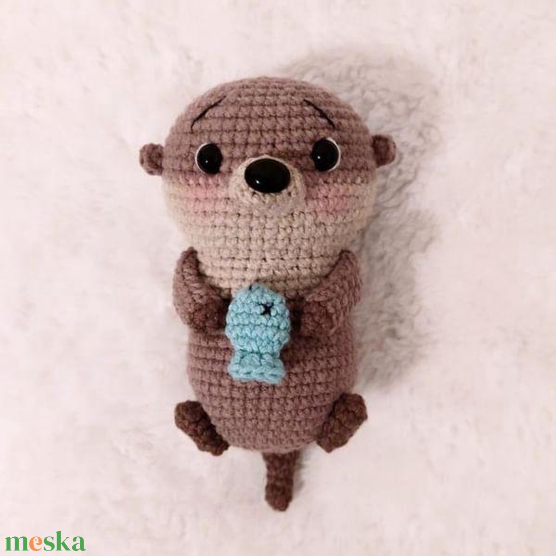 Vidra amigurumi - játék & sport - plüssállat & játékfigura - más figura - Meska.hu