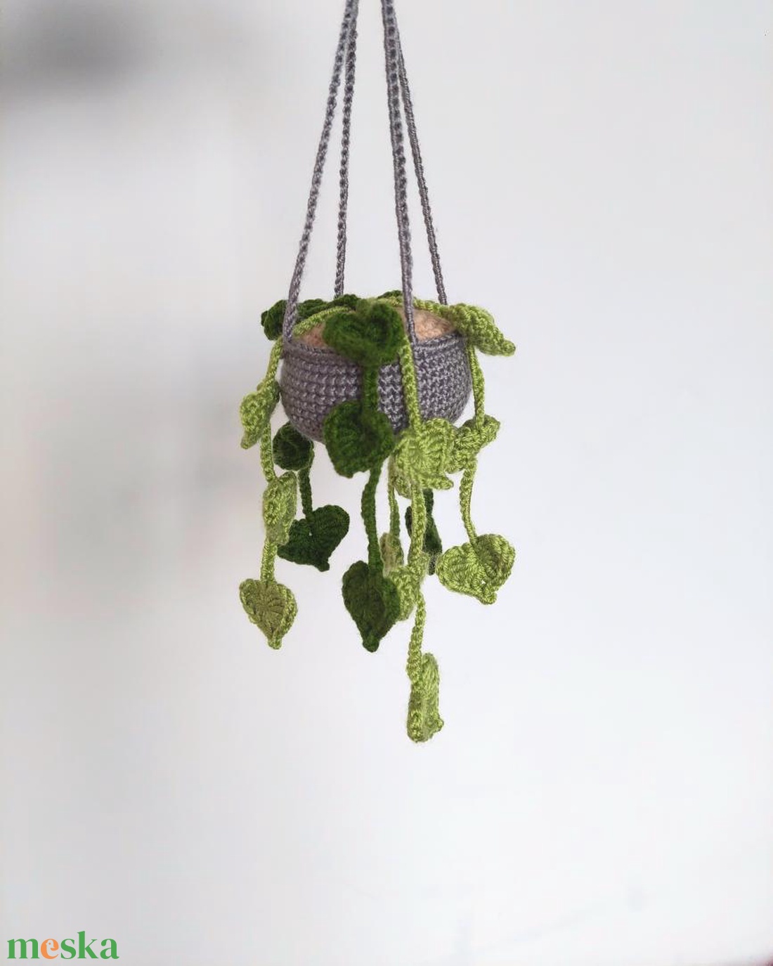 Cserepes virág amigurumi - otthon & életmód - dekoráció - fali és függő dekoráció - álomfogó - Meska.hu
