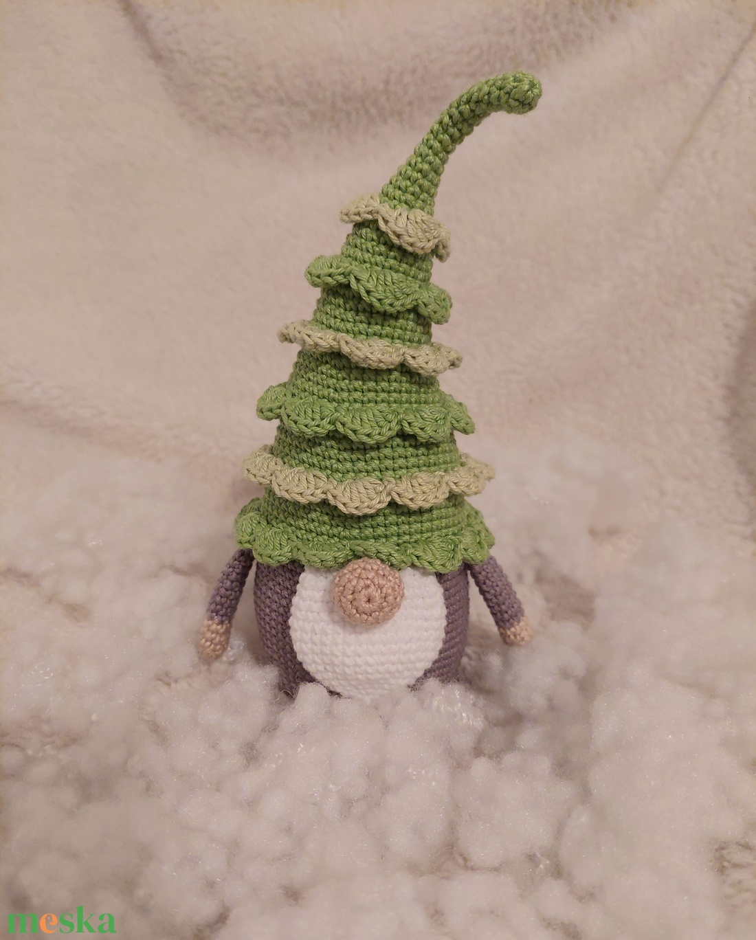 Amigurumi karácsonyi manó - játék & sport - plüssállat & játékfigura - manó - Meska.hu