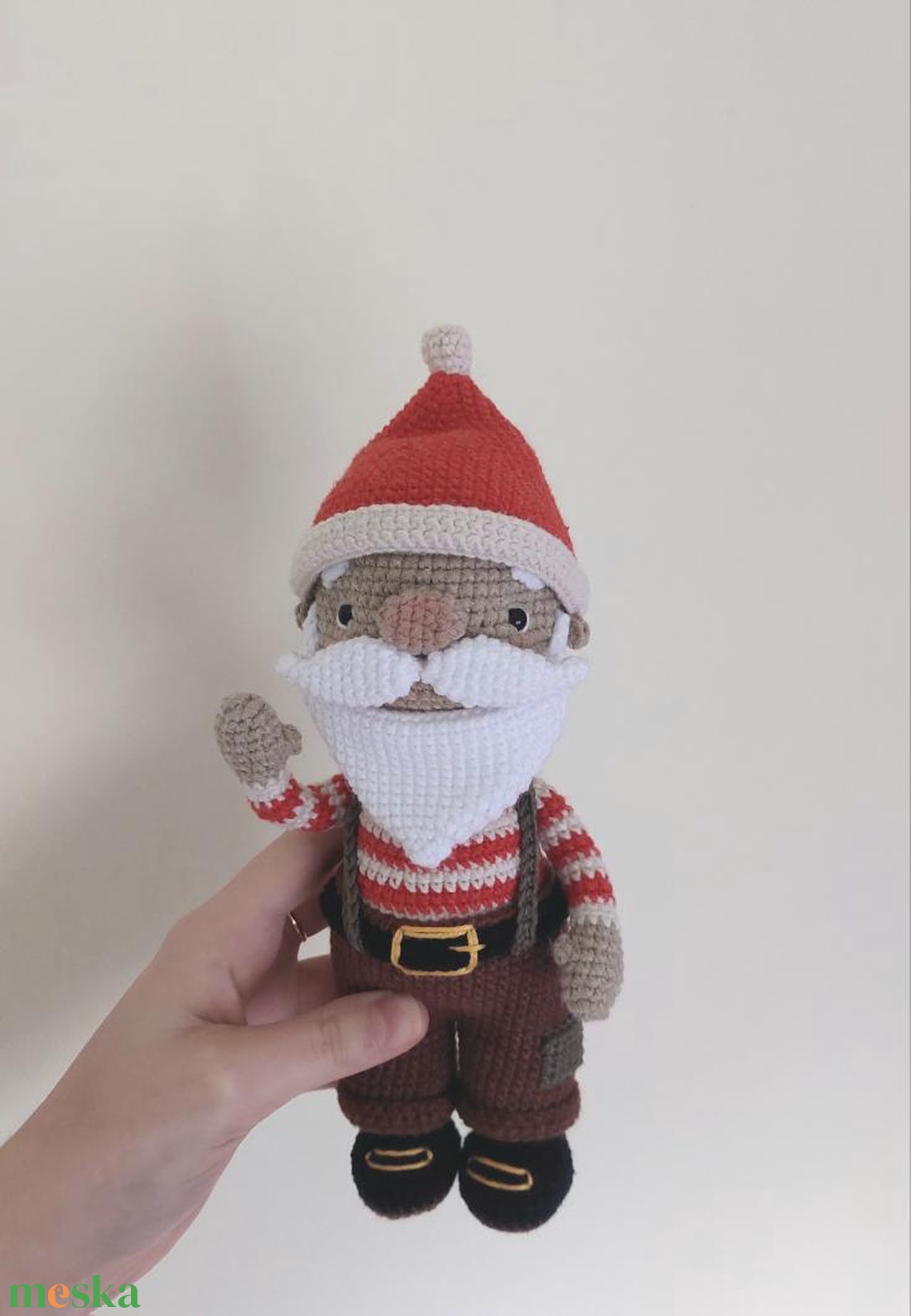 Télapó amigurumi - játék & sport - baba & babaház - baba - Meska.hu