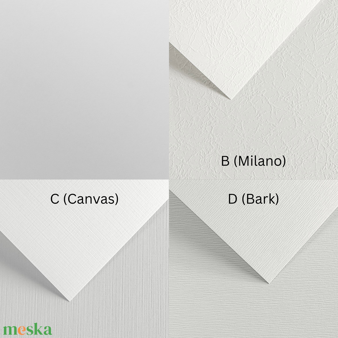 Minimalista Kék Leveles Esküvői Meghívó - esküvő - meghívó & kártya - meghívó - Meska.hu