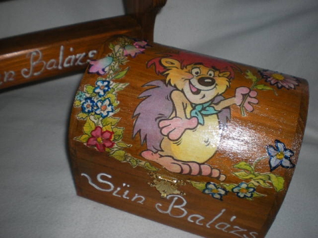 Sün Balázs ládikó és sámli  + ajándék vers -  - Meska.hu