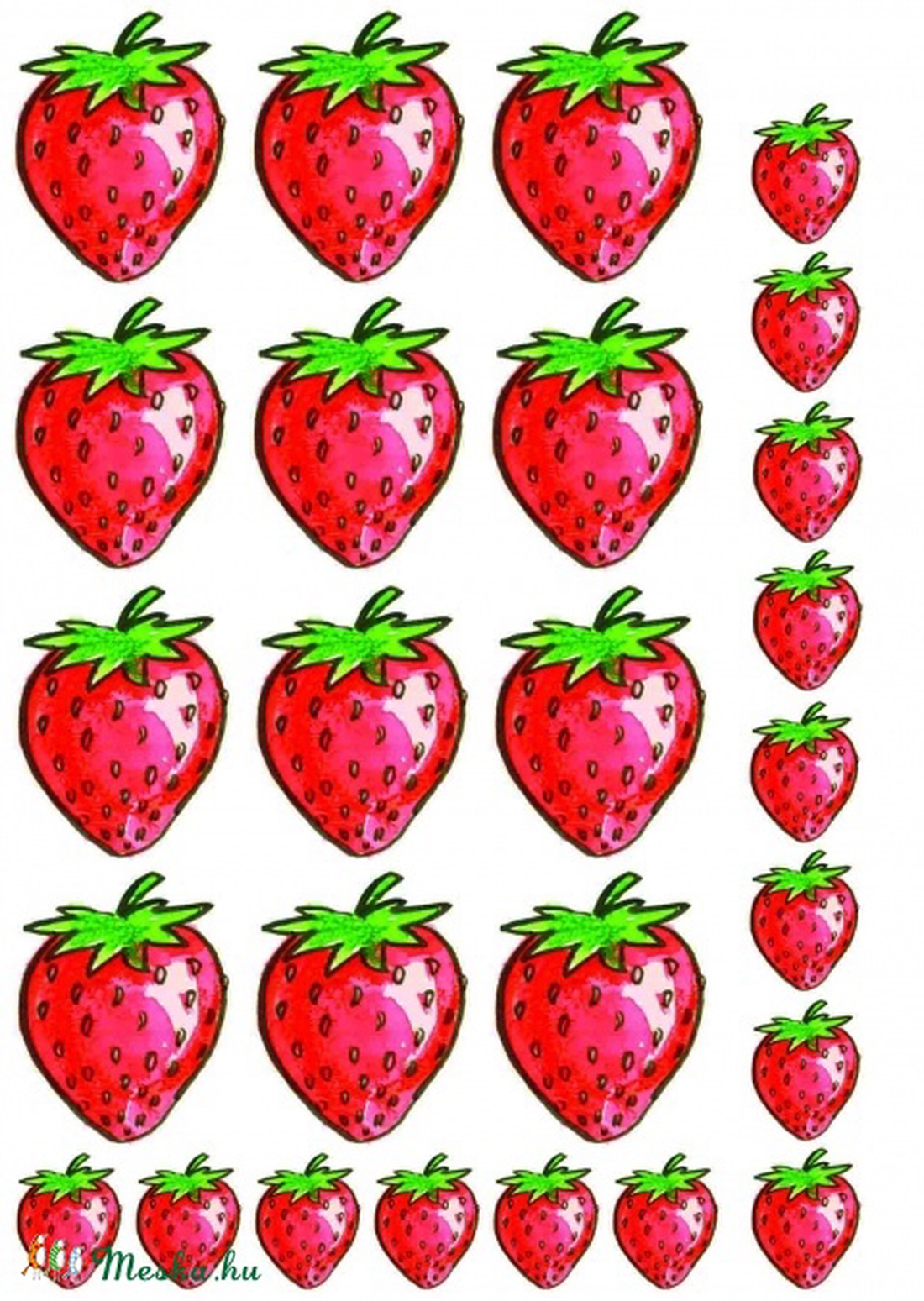 Eper -befőtt, lekvár jelölő matrica A/6-os méretű  -  - Meska.hu