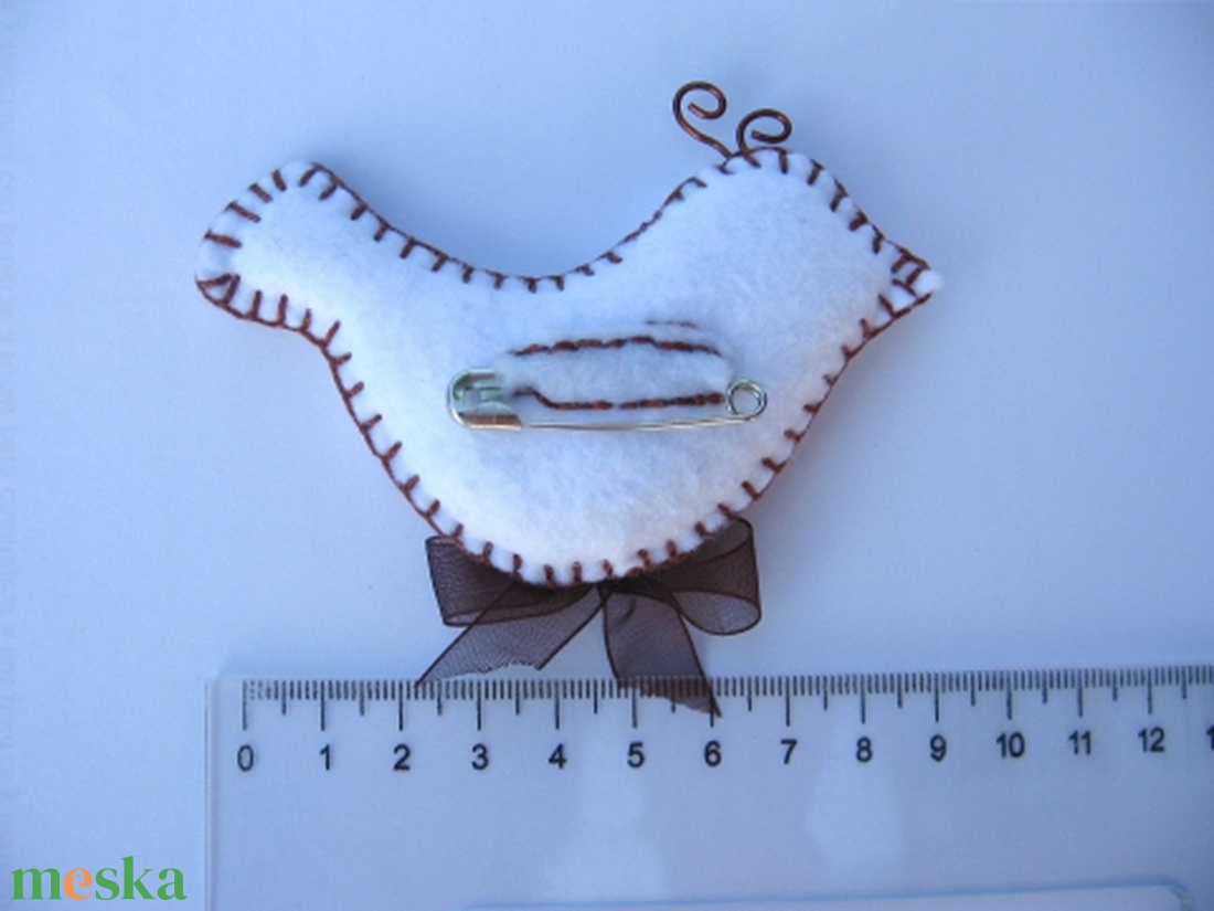 Szerelem rézmadara - kitűző - ékszer - kitűző és bross - Meska.hu