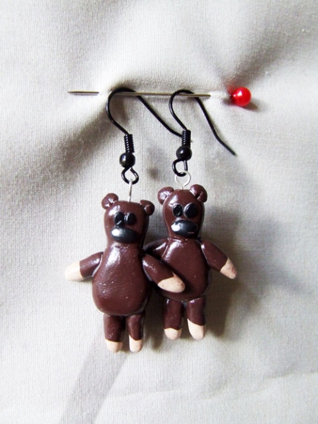 Mr. Bean's Bear fülbevaló - - Meska.hu Mr. Bean's Bear fülbevaló - - Meska.hu
