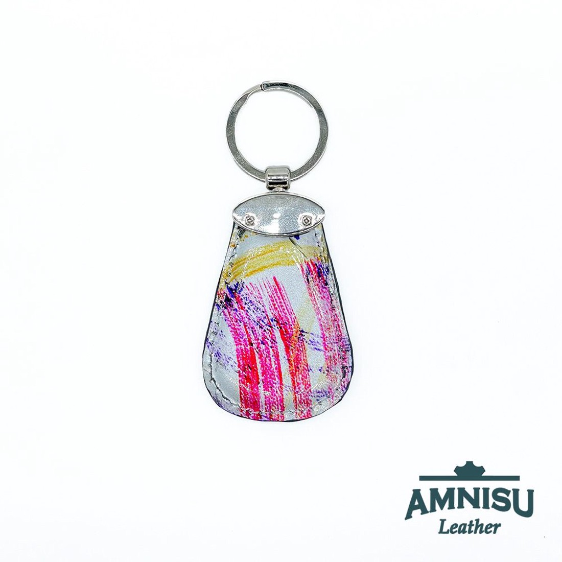 Színes mintás csepp alakú kristály köves kulcstartó H4017OK - táska & tok - kulcstartó & táskadísz - kulcstartó - Meska.hu