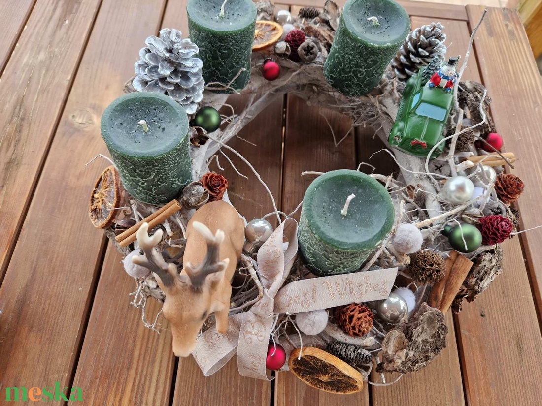Őziks natúr adventi koszorú - karácsony - adventi díszek - adventi koszorú - Meska.hu Őziks natúr adventi koszorú - karácsony - adventi díszek - adventi koszorú - Meska.hu