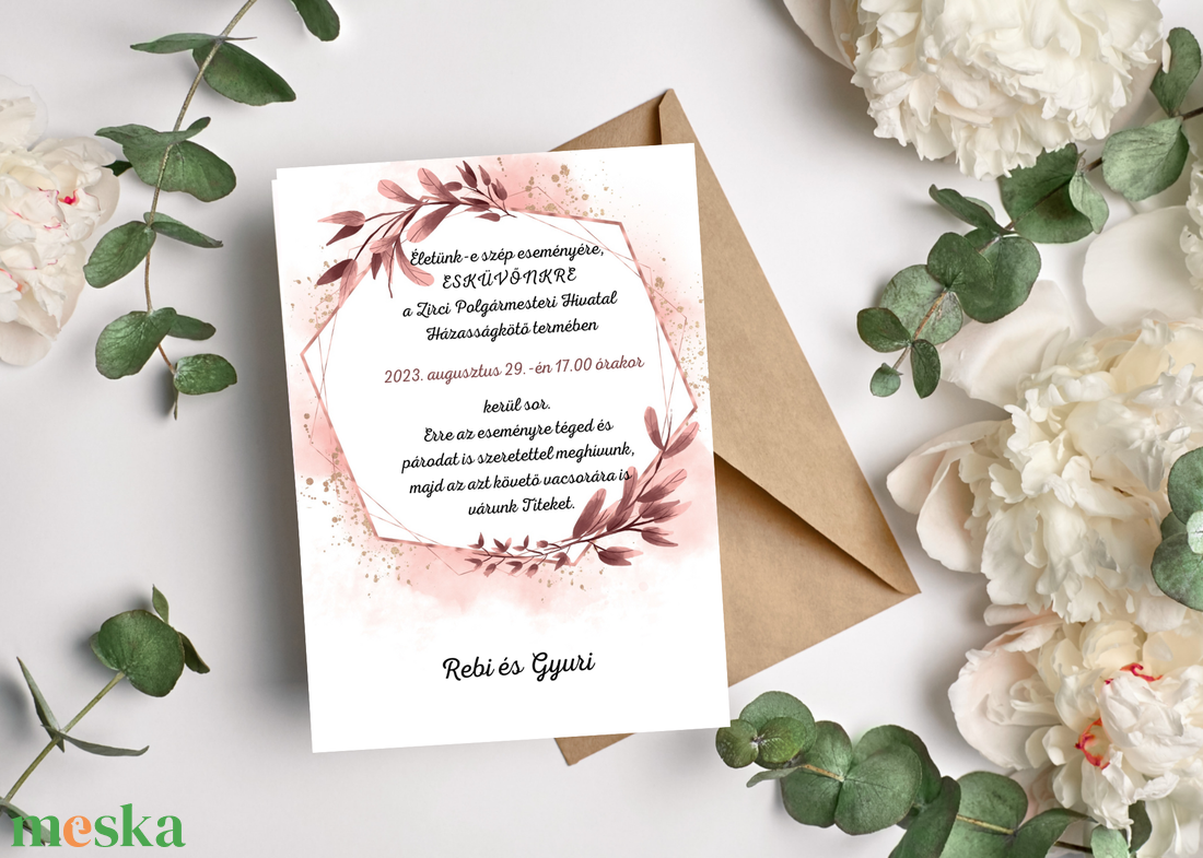 Rosegold esküvői meghívó, többféle grafikával - esküvő - meghívó & kártya - meghívó - Meska.hu Rosegold esküvői meghívó, többféle grafikával - esküvő - meghívó & kártya - meghívó - Meska.hu