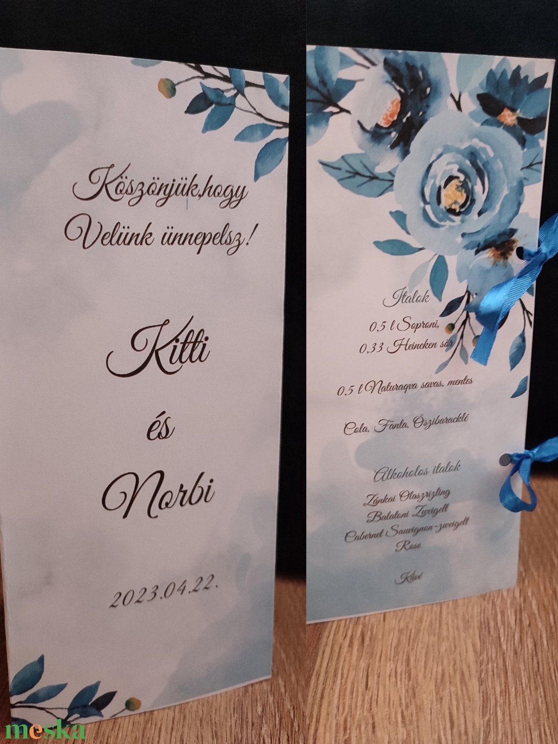 Esküvői asztal szám, menü és itallap  - esküvő - meghívó & kártya - menü - Meska.hu
