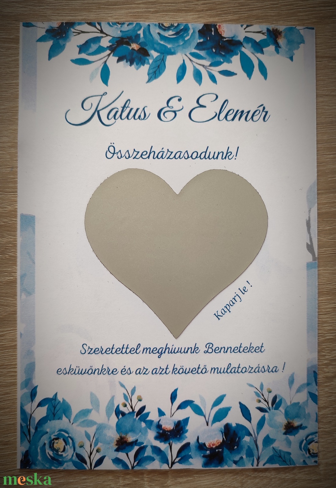 Kék virágos kaparós esküvői meghívó több méretben / Blue Flowers/ - esküvő - meghívó & kártya - meghívó - Meska.hu Kék virágos kaparós esküvői meghívó több méretben / Blue Flowers/ - esküvő - meghívó & kártya - meghívó - Meska.hu