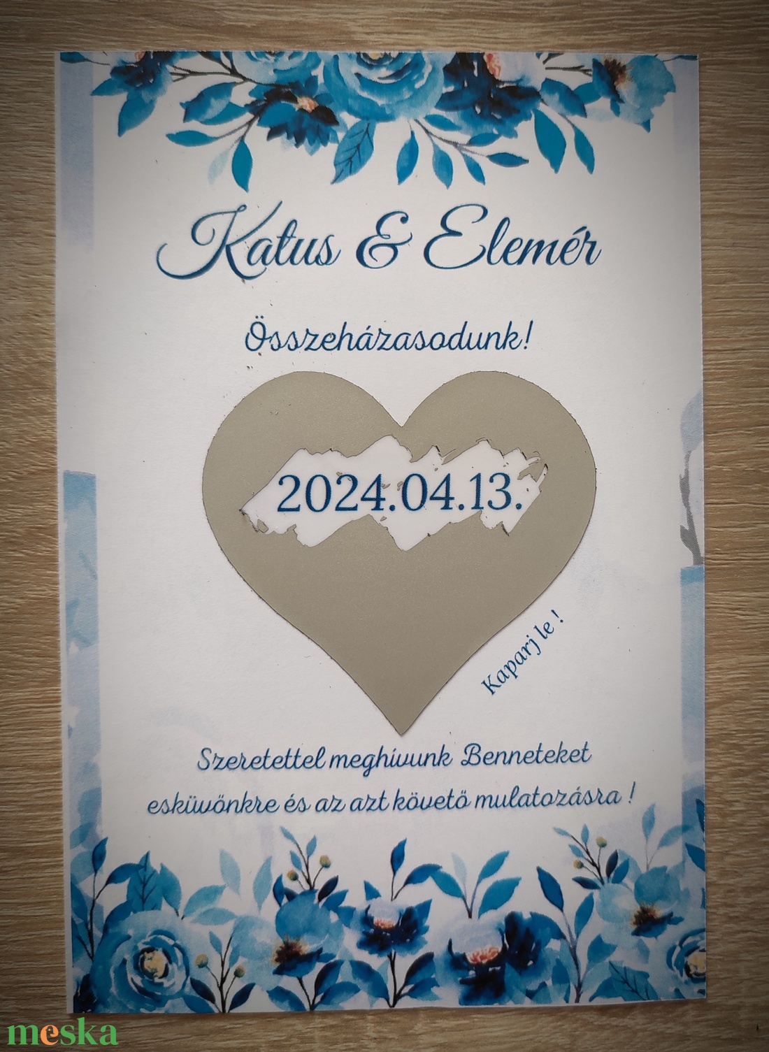 Kék virágos kaparós esküvői meghívó több méretben / Blue Flowers/ - esküvő - meghívó & kártya - meghívó - Meska.hu Kék virágos kaparós esküvői meghívó több méretben / Blue Flowers/ - esküvő - meghívó & kártya - meghívó - Meska.hu