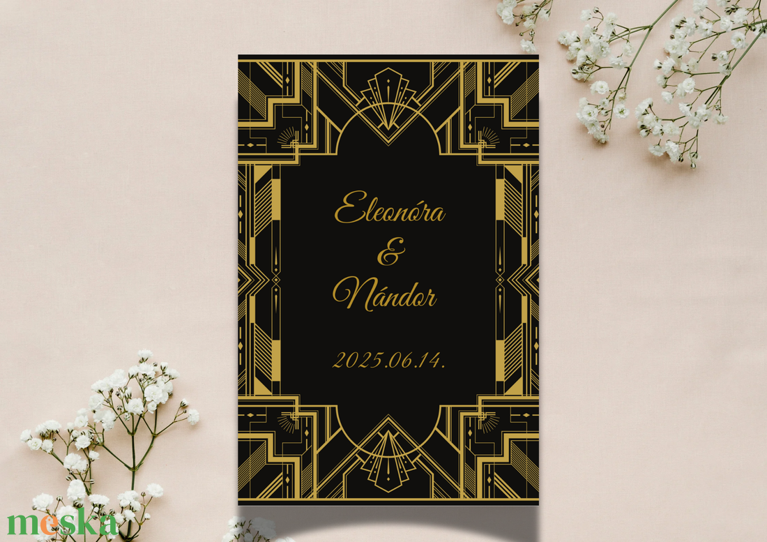 Gatsby stílusú esküvői meghívó többféle kivitelben - esküvő - meghívó & kártya - meghívó - Meska.hu Gatsby stílusú esküvői meghívó többféle kivitelben - esküvő - meghívó & kártya - meghívó - Meska.hu