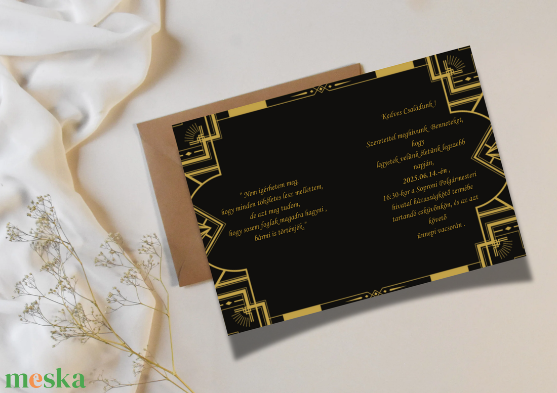 Gatsby stílusú esküvői meghívó többféle kivitelben - esküvő - meghívó & kártya - meghívó - Meska.hu Gatsby stílusú esküvői meghívó többféle kivitelben - esküvő - meghívó & kártya - meghívó - Meska.hu