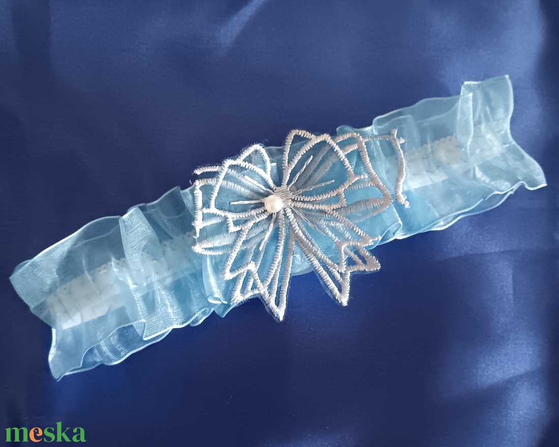 Organza combcsipke fehér masnival - esküvő - kiegészítők - harisnyatartó & valami kék - Meska.hu Organza combcsipke fehér masnival - esküvő - kiegészítők - harisnyatartó & valami kék - Meska.hu