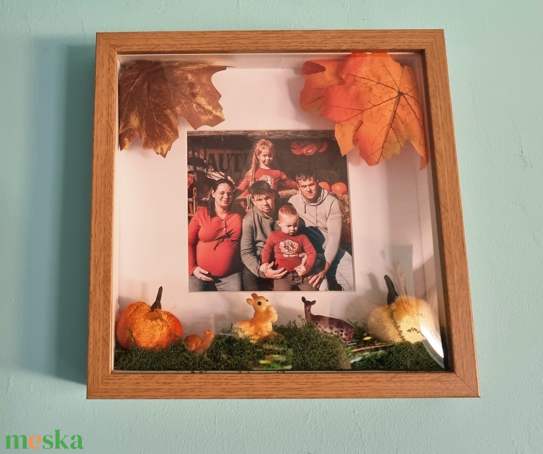 Őszi hangulatú családi képkeret - otthon & életmód - dekoráció - kép & falikép - képkeret - Meska.hu