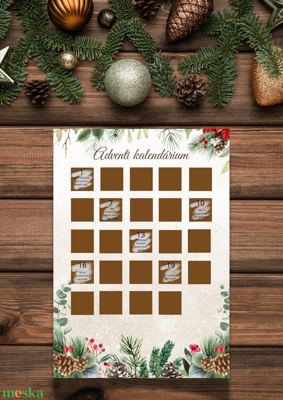 Különleges Kaparós Adventi Naptár, Kalendárium - karácsony - adventi díszek - adventi naptár - Meska.hu Különleges Kaparós Adventi Naptár, Kalendárium - karácsony - adventi díszek - adventi naptár - Meska.hu