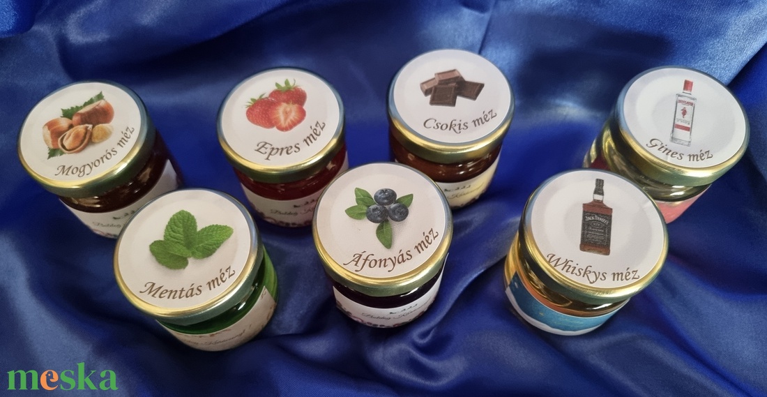 Egyedi csomagolású különleges méz válogatás ajándékcsomag karácsonyra (4 db-os) - élelmiszer - méz & propolisz - Meska.hu