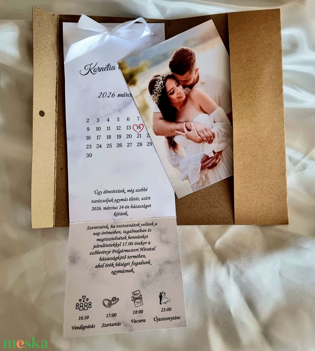 Kraft papírba hajtogatott, fényképes esküvői meghívó  - esküvő - meghívó & kártya - meghívó - Meska.hu Kraft papírba hajtogatott, fényképes esküvői meghívó  - esküvő - meghívó & kártya - meghívó - Meska.hu