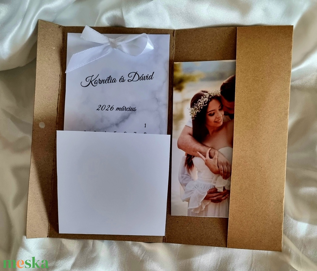 Kraft papírba hajtogatott, fényképes esküvői meghívó  - esküvő - meghívó & kártya - meghívó - Meska.hu Kraft papírba hajtogatott, fényképes esküvői meghívó  - esküvő - meghívó & kártya - meghívó - Meska.hu