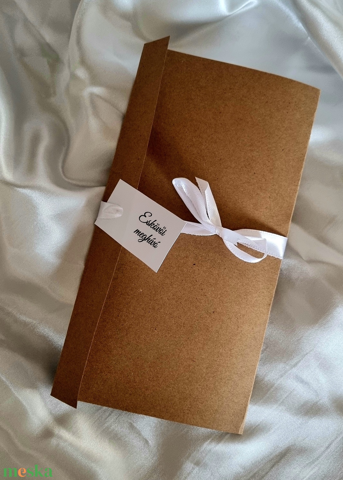 Kraft papírba hajtogatott, fényképes esküvői meghívó  - esküvő - meghívó & kártya - meghívó - Meska.hu Kraft papírba hajtogatott, fényképes esküvői meghívó  - esküvő - meghívó & kártya - meghívó - Meska.hu