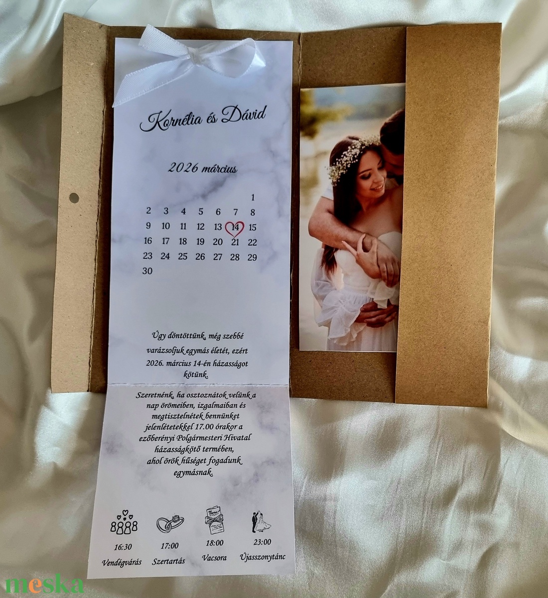 Kraft papírba hajtogatott, fényképes esküvői meghívó  - esküvő - meghívó & kártya - meghívó - Meska.hu Kraft papírba hajtogatott, fényképes esküvői meghívó  - esküvő - meghívó & kártya - meghívó - Meska.hu