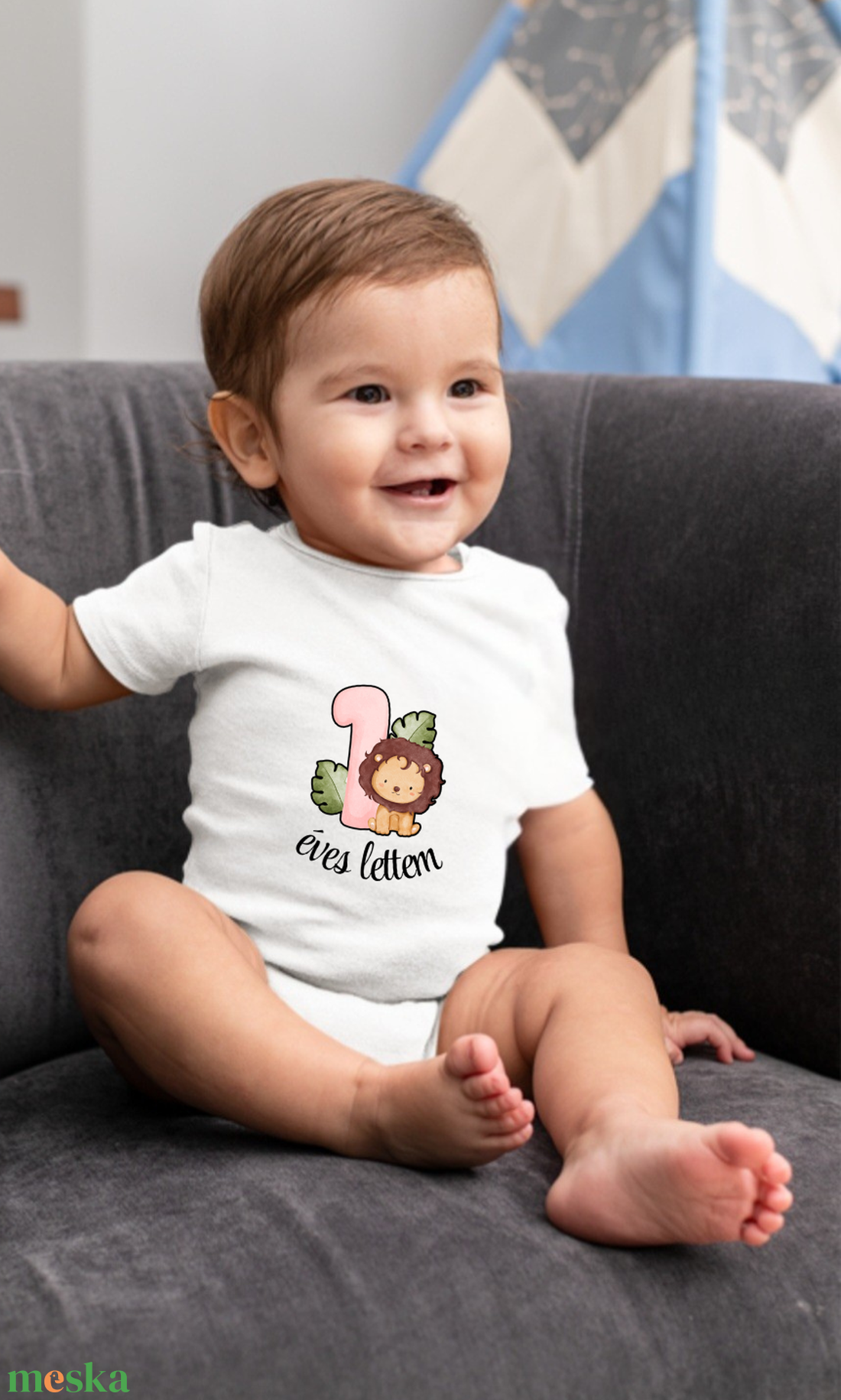 Egyedi tervezésű  1 éves lettem, első szülinapi body ,azonnal készletről - ruha & divat - babaruha & gyerekruha - body - Meska.hu