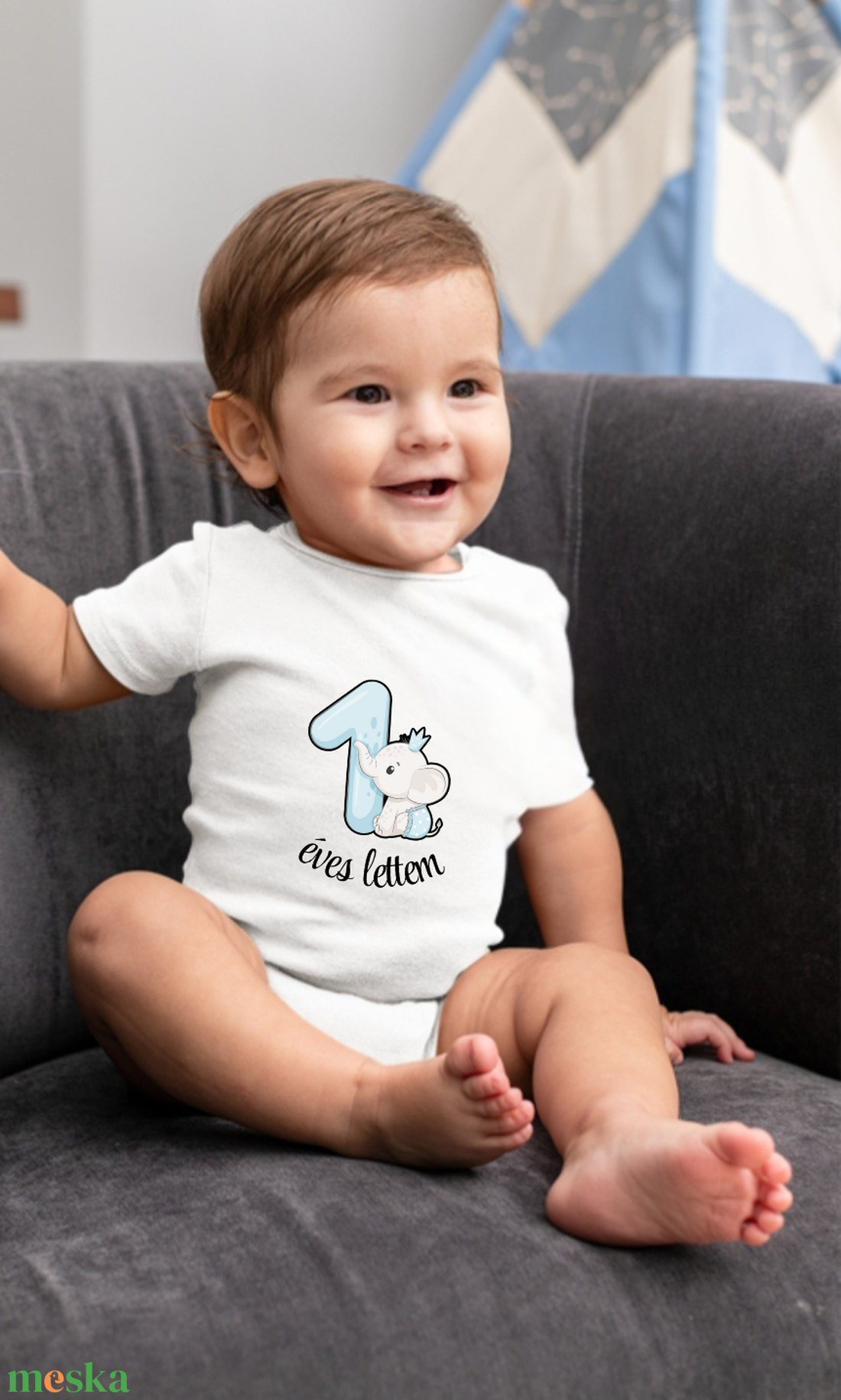 Egyedi tervezésű  1 éves lettem, első szülinapi body ,azonnal készletről - ruha & divat - babaruha & gyerekruha - body - Meska.hu