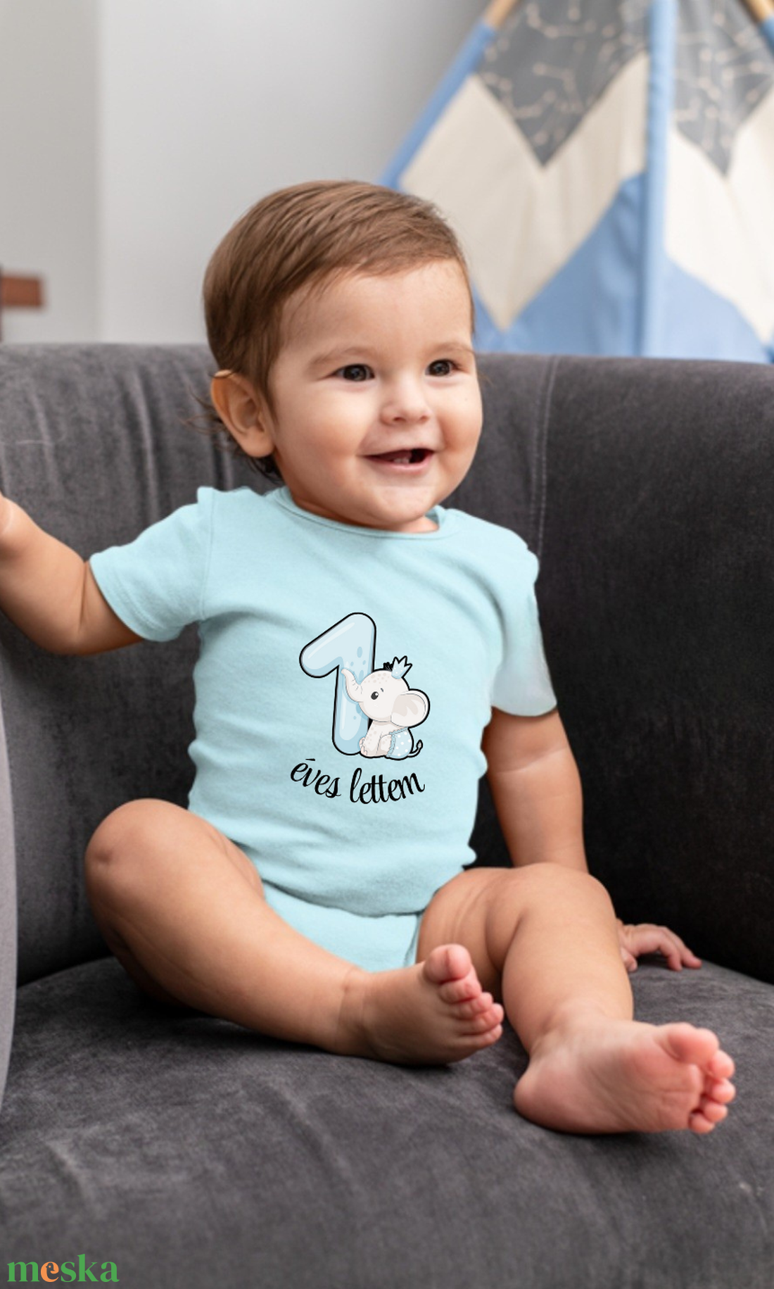 Egyedi tervezésű  1 éves lettem, első szülinapi body ,azonnal készletről - ruha & divat - babaruha & gyerekruha - body - Meska.hu