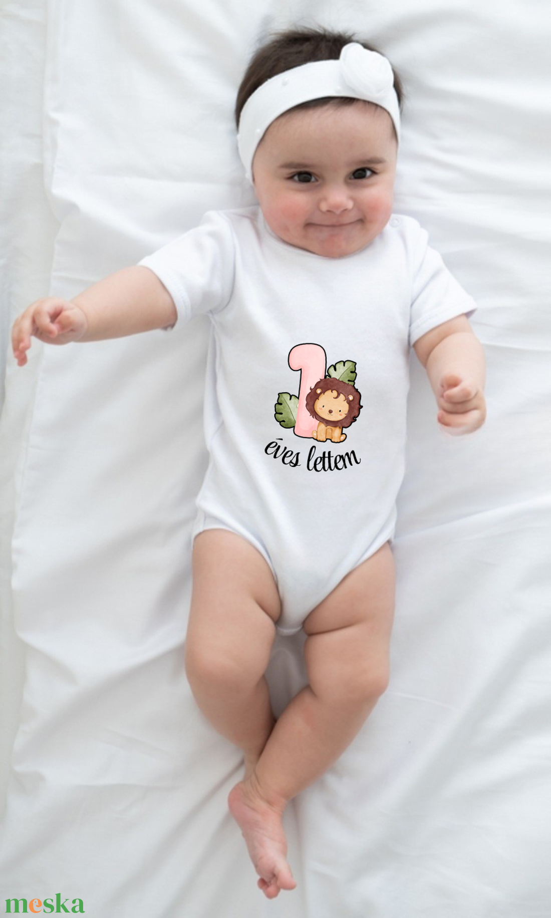 Egyedi tervezésű  1 éves lettem, első szülinapi body ,azonnal készletről - ruha & divat - babaruha & gyerekruha - body - Meska.hu