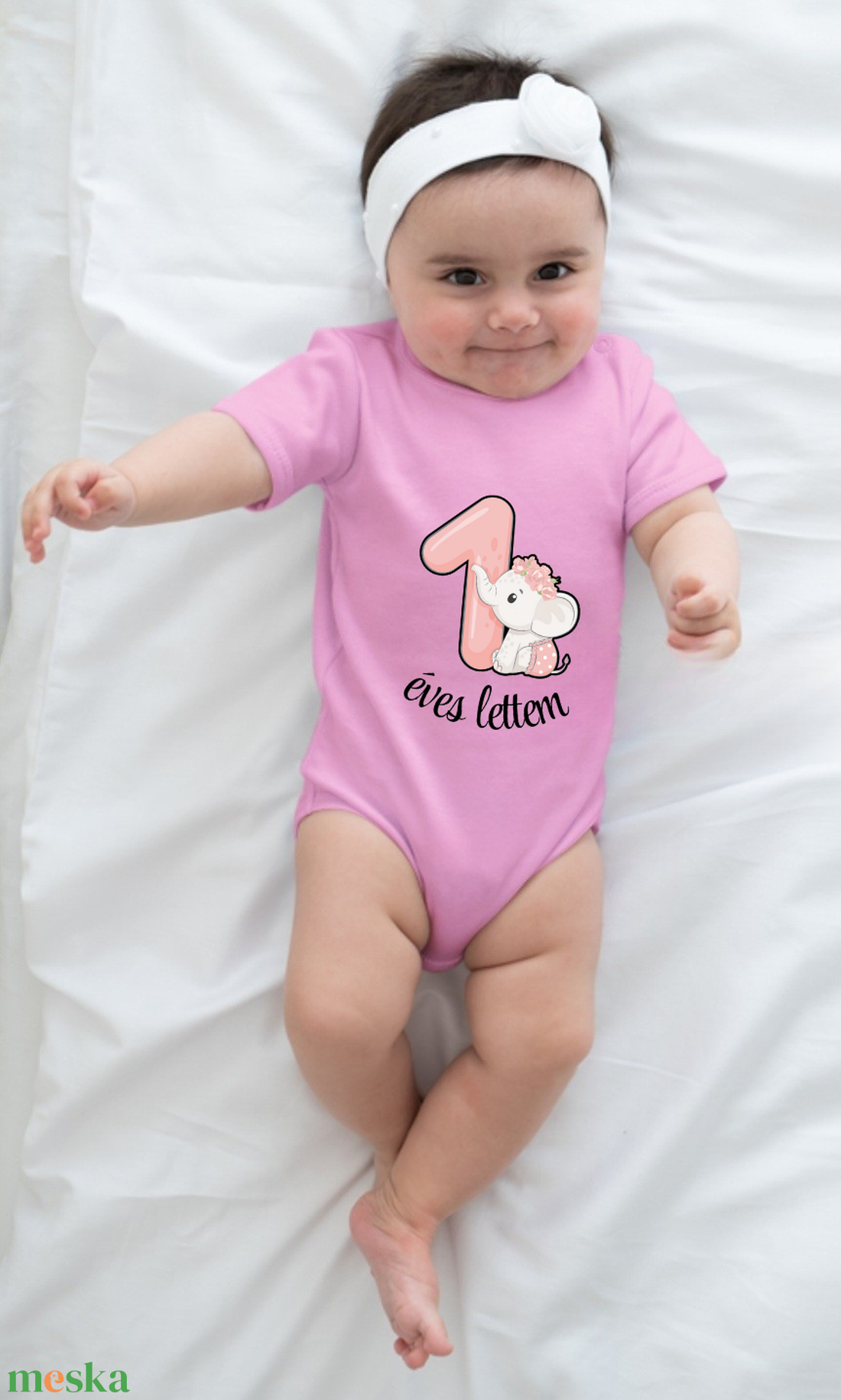 Egyedi tervezésű  1 éves lettem, első szülinapi body ,azonnal készletről - ruha & divat - babaruha & gyerekruha - body - Meska.hu