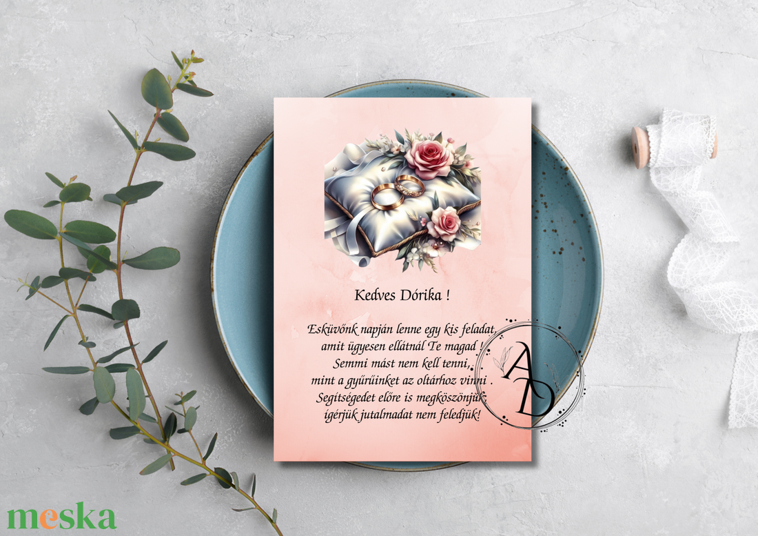 Gyűrűvivő, gyerekfelkérő kártya 3 - esküvő - meghívó & kártya - tanú felkérő - Meska.hu