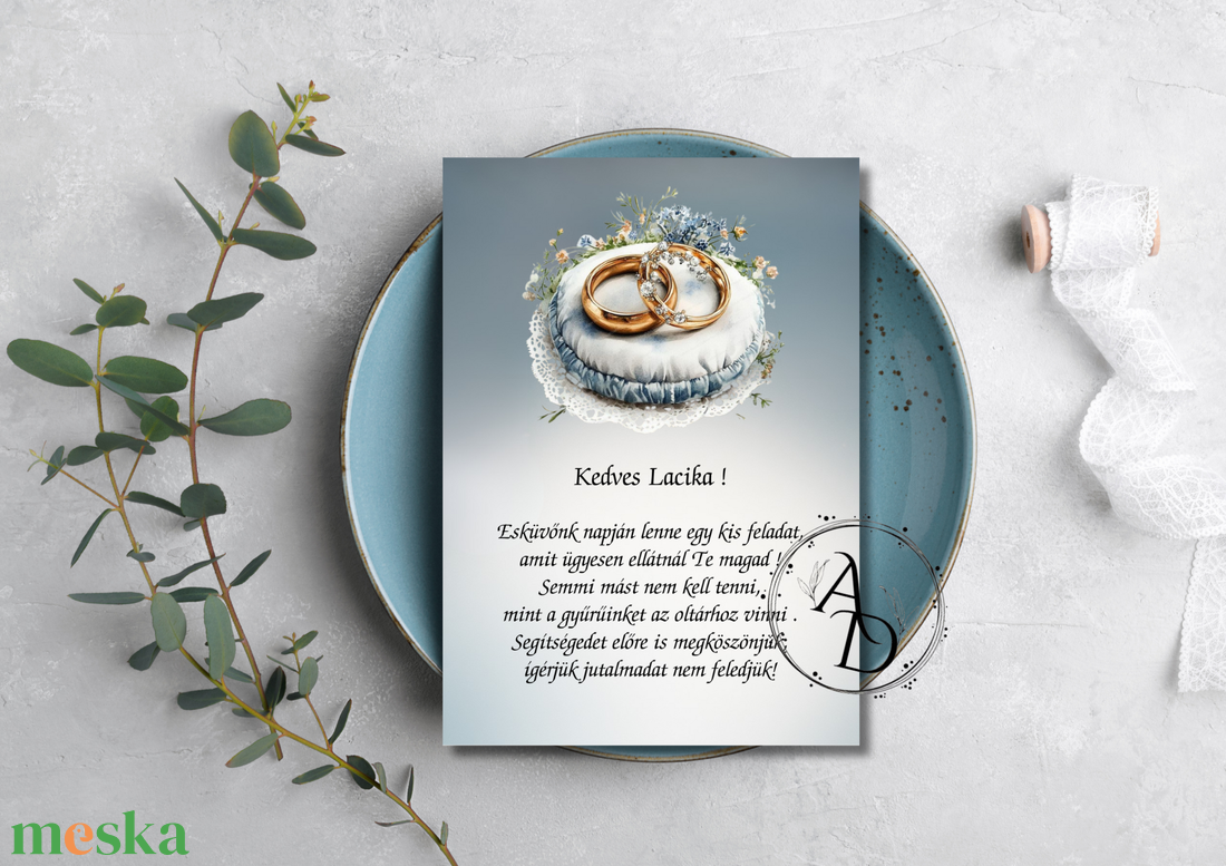 Gyűrűvivő, gyerekfelkérő kártya 2 - esküvő - meghívó & kártya - tanú felkérő - Meska.hu