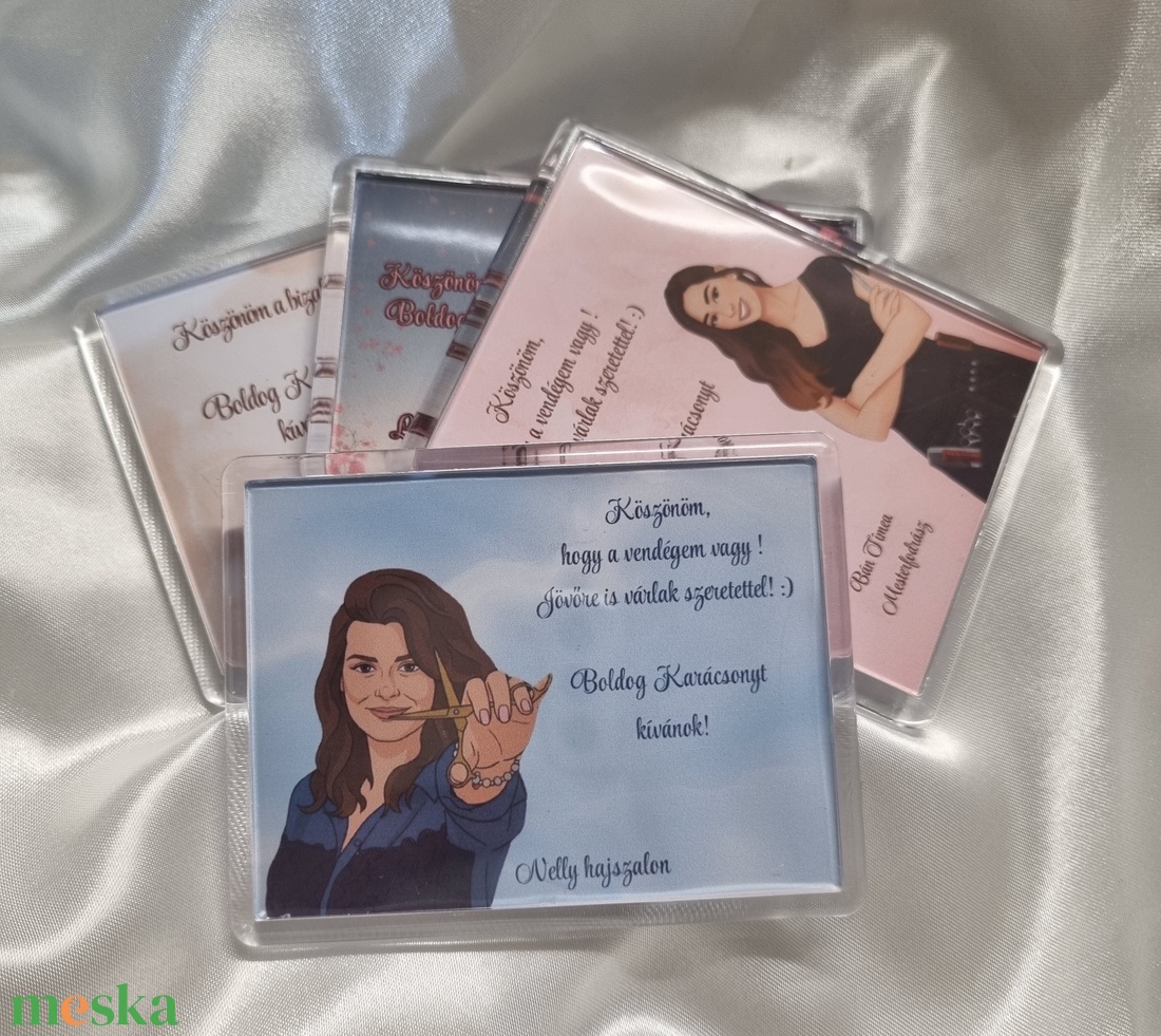 Vendégajándék- fodrász saját fotó alapján  - otthon & életmód - konyhafelszerelés, tálalás - konyhai dekoráció - hűtőmágnes - Meska.hu