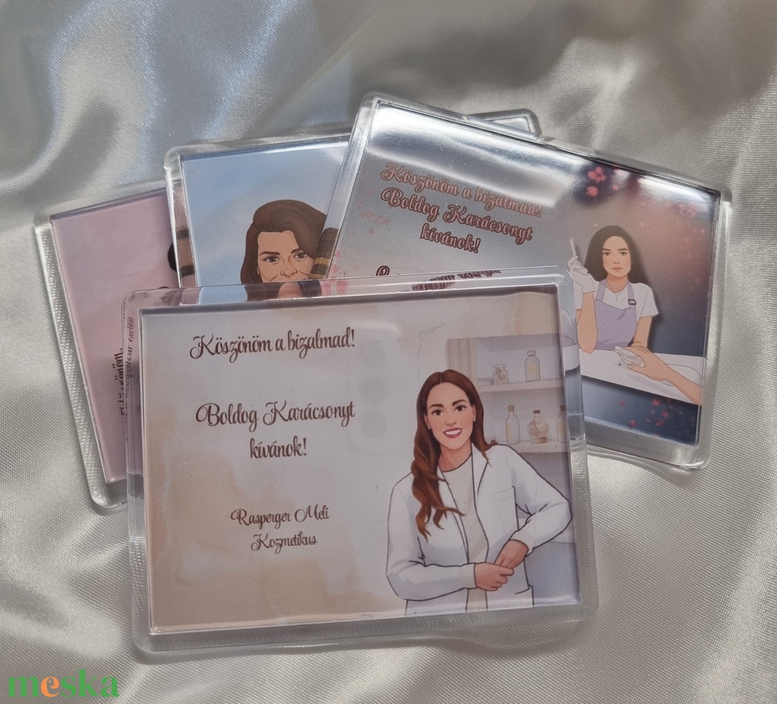 Vendégajándék- kozmetikus saját fotó alapján  - otthon & életmód - konyhafelszerelés, tálalás - konyhai dekoráció - hűtőmágnes - Meska.hu