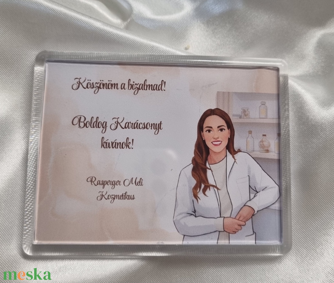 Vendégajándék- kozmetikus saját fotó alapján  - otthon & életmód - konyhafelszerelés, tálalás - konyhai dekoráció - hűtőmágnes - Meska.hu