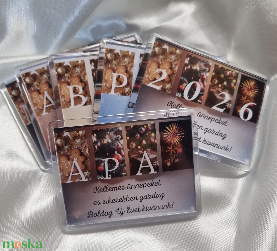 Karácsonyi hűtőmágnes APA - otthon & életmód - konyhafelszerelés, tálalás - konyhai dekoráció - hűtőmágnes - Meska.hu