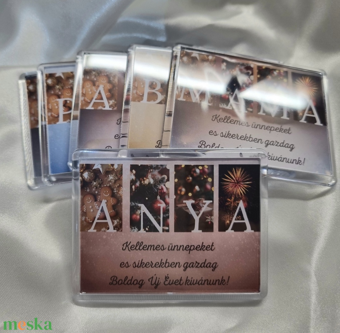 Karácsonyi hűtőmágnes ANYA  - otthon & életmód - konyhafelszerelés, tálalás - konyhai dekoráció - hűtőmágnes - Meska.hu