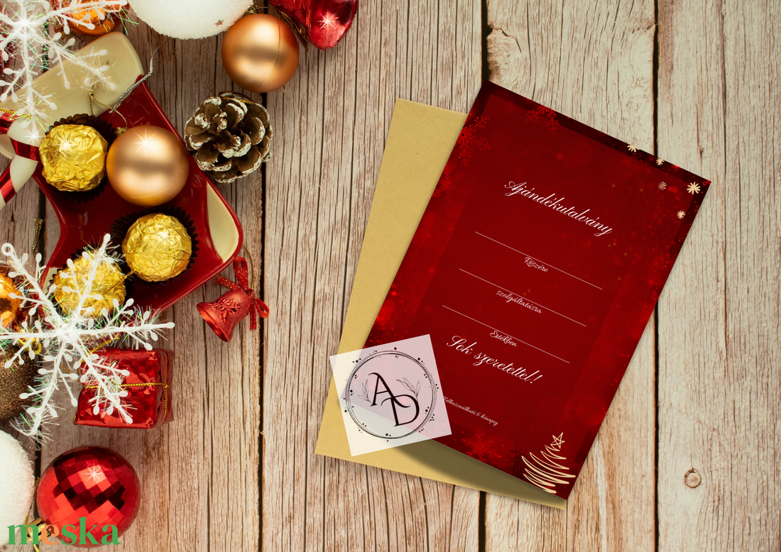 Masszőr, kozmetikus, pillás, pedikűrös, körmös,fodrász, szépségipari szolgáltató ajándékutalvány karácsonyi 1 - otthon & életmód - papír, írószer - ajándékozás kellékei - ajándékkísérő - Meska.hu