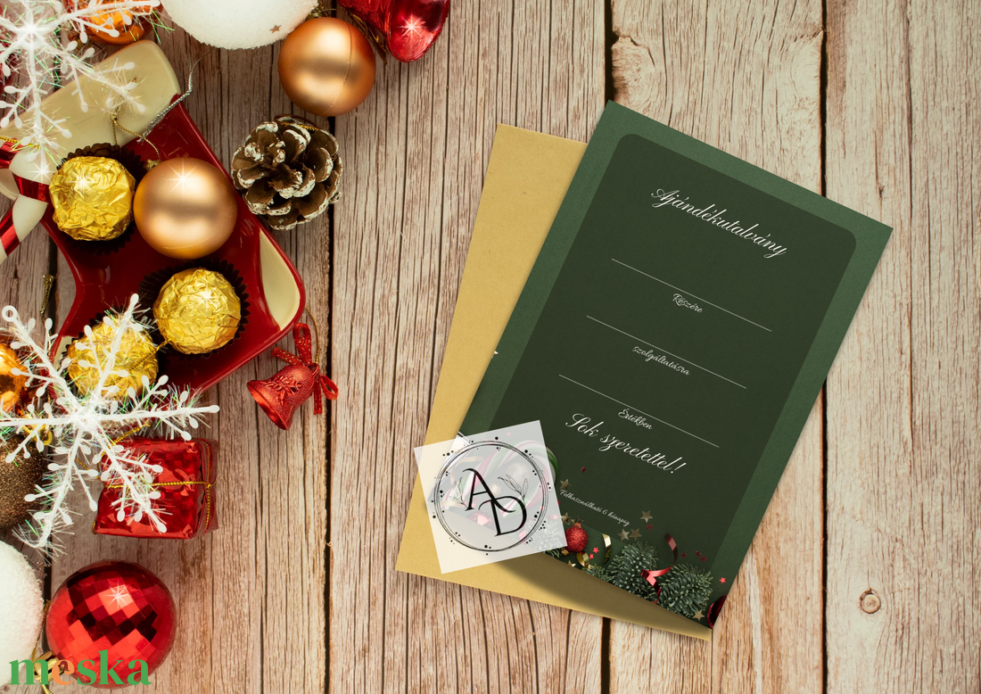 Masszőr, kozmetikus, pillás, pedikűrös, körmös,fodrász, szépségipari szolgáltató ajándékutalvány karácsonyi 2 - otthon & életmód - papír, írószer - ajándékozás kellékei - ajándékkísérő - Meska.hu