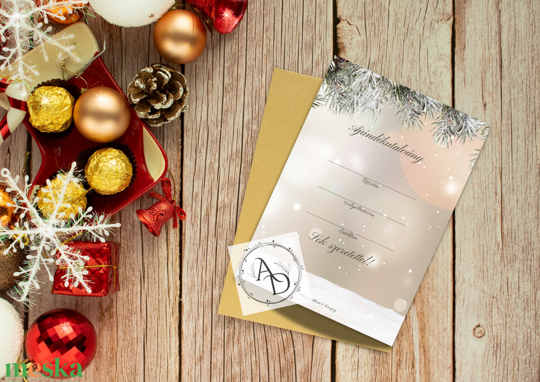 Masszőr, kozmetikus, pillás, pedikűrös, körmös,fodrász, szépségipari szolgáltató ajándékutalvány karácsonyi 3 - otthon & életmód - papír, írószer - ajándékozás kellékei - ajándékkísérő - Meska.hu