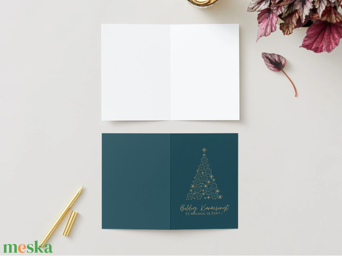 Egyedi kézzel készített karácsonyi képeslap - karácsony - karácsonyi ajándékozás - karácsonyi képeslap, üdvözlőlap, ajándékkísérő - Meska.hu