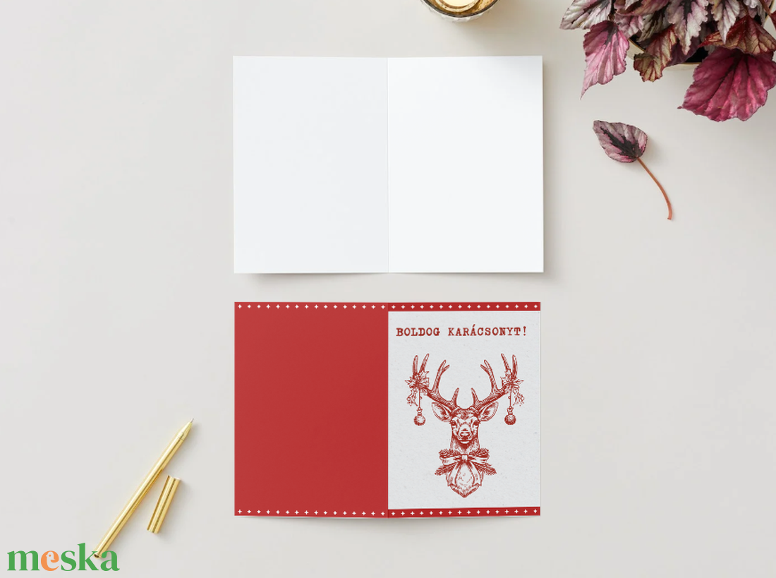 Egyedi kézzel készített karácsonyi képeslap - karácsony - karácsonyi ajándékozás - karácsonyi képeslap, üdvözlőlap, ajándékkísérő - Meska.hu