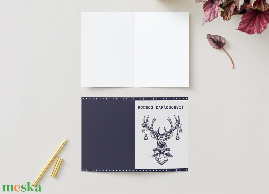 Egyedi kézzel készített karácsonyi képeslap  - karácsony - karácsonyi ajándékozás - karácsonyi képeslap, üdvözlőlap, ajándékkísérő - Meska.hu