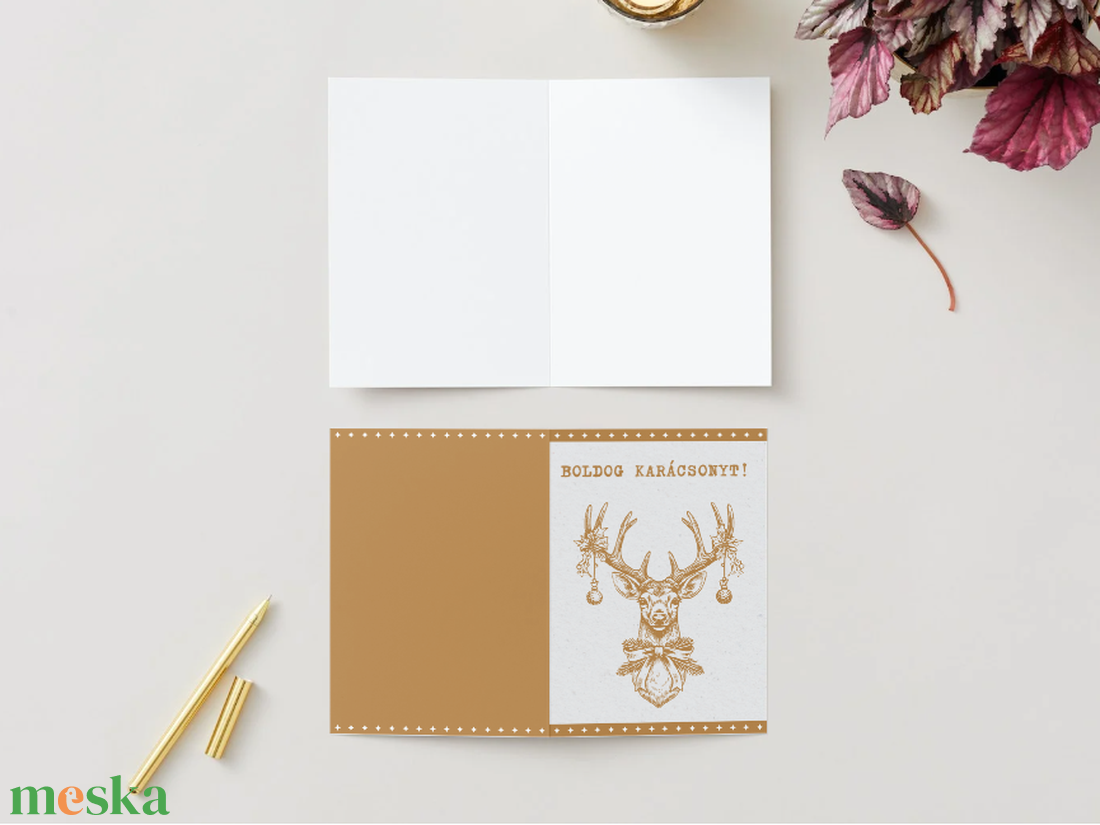 Egyedi kézzel készített karácsonyi képeslap - karácsony - karácsonyi ajándékozás - karácsonyi képeslap, üdvözlőlap, ajándékkísérő - Meska.hu