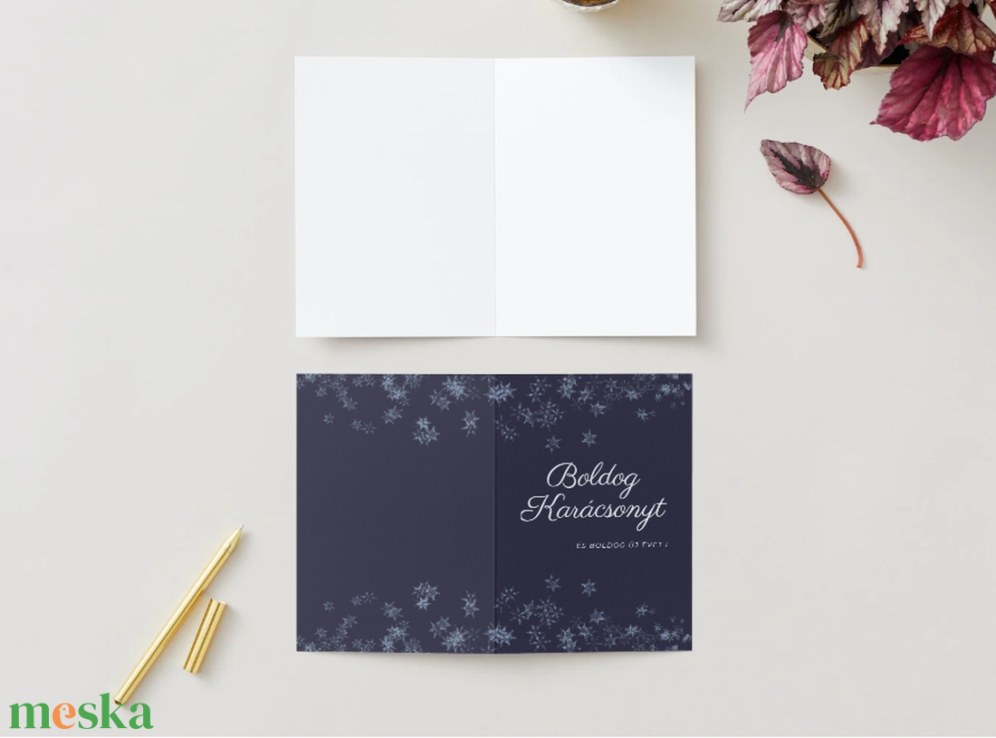 Egyedi kézzel készített karácsonyi képeslap - karácsony - karácsonyi ajándékozás - karácsonyi képeslap, üdvözlőlap, ajándékkísérő - Meska.hu